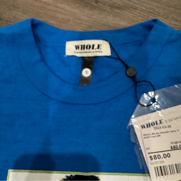 WHOLE Drink This Milk Aladdin Sane T Shirt in Teal David Bowie Graphic Tee - Picture 3 of 6